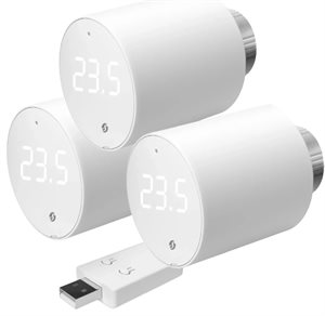 Bild av Termostat, 3 element, Shelly BLU TRV 3-pack + 1 x BLU Gateway Gen3