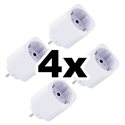 Visa Detaljer för 4-pack smart stickpropp – WiFi, BLU, Matter, effektmätning, 13A, Vit – Shelly Plug M Gen3 Bild av 4-pack smart stickpropp – WiFi, BLU, Matter, effektmätning, 13A, Vit – Shelly Plug M Gen3